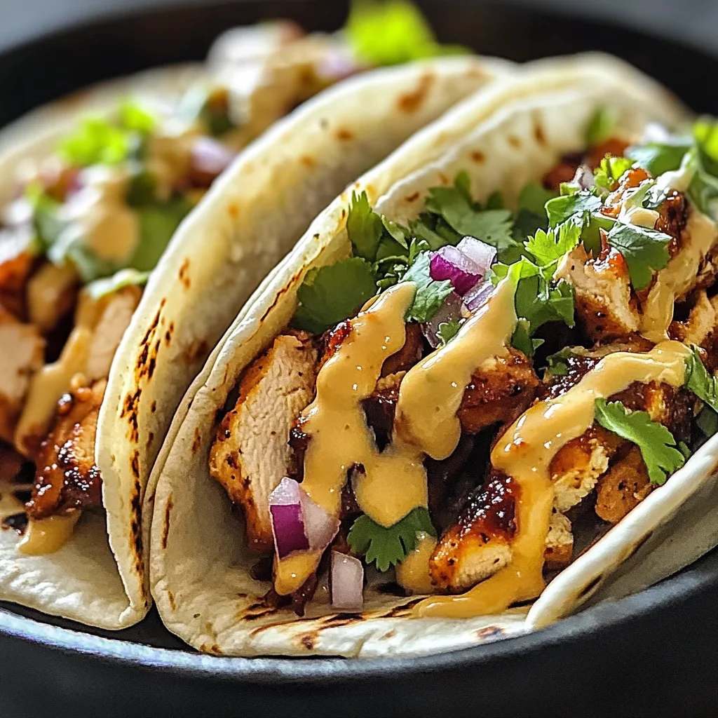 Garlic Butter Honey BBQ Chicken Tacos: Sweet, Savory & Irresistible!