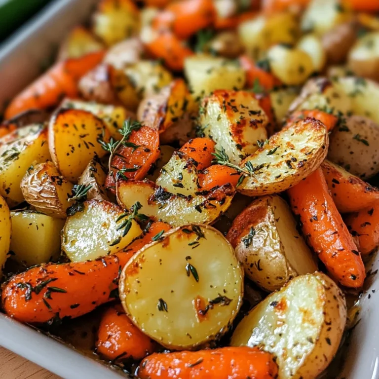 Garlic Herb Roasted Potatoes Carrots and Zucchini