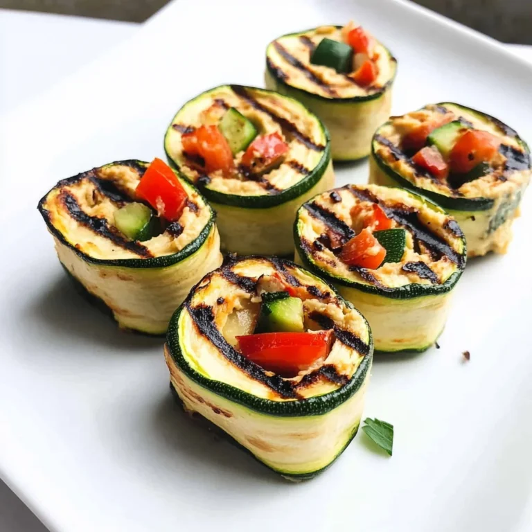 Grilled Zucchini Hummus Roll-Ups Recipe