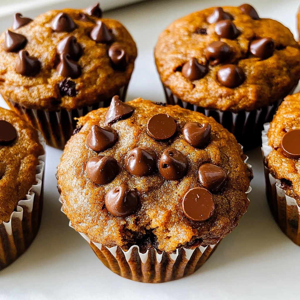 Healthy Pumpkin Chocolate Chip Muffins