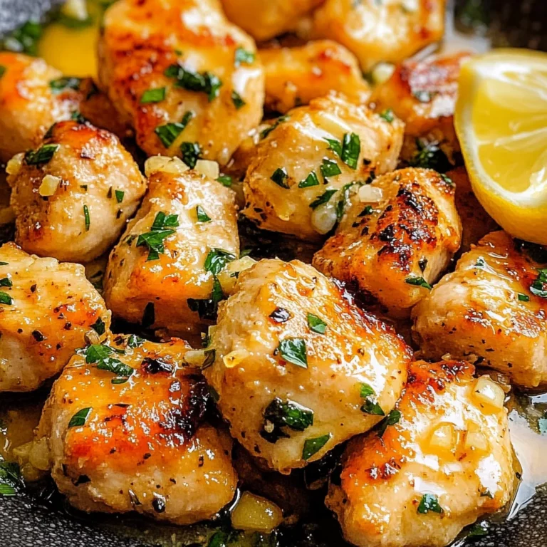 Lemon Garlic Chicken Bites