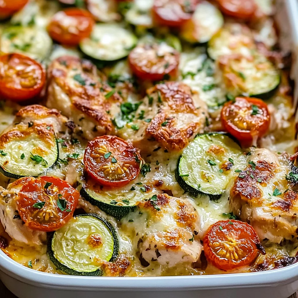 Mediterranean Chicken Zucchini Bake – Healthy, Flavorful & Easy!