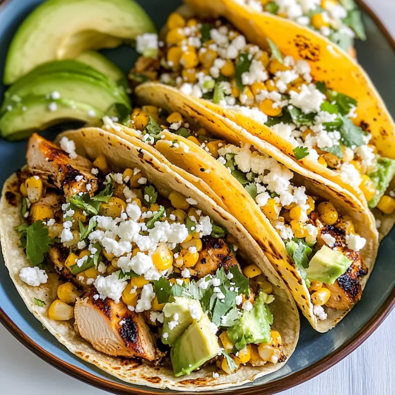 Mexican Street Corn Chicken Tacos