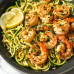 One Pan Garlic Shrimp And Zucchini Noodles