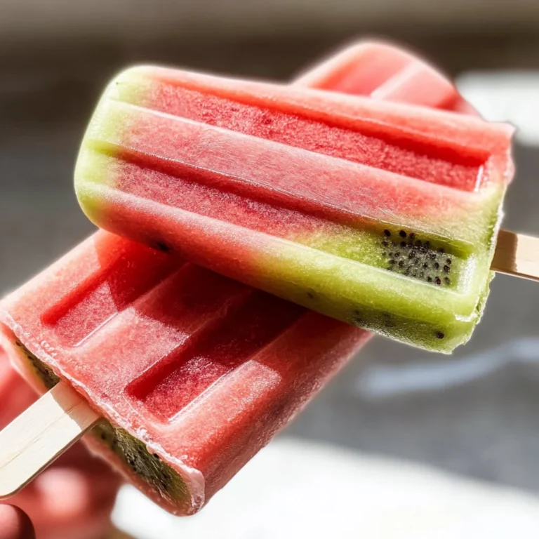 Watermelon Kiwi Popsicles