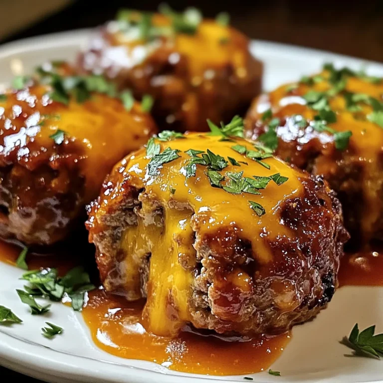 Cheesy Stuffed Meatloaf Bites