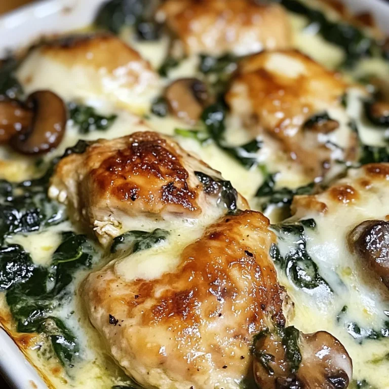 Chicken, Spinach, and Mushroom Low Carb Oven Dish