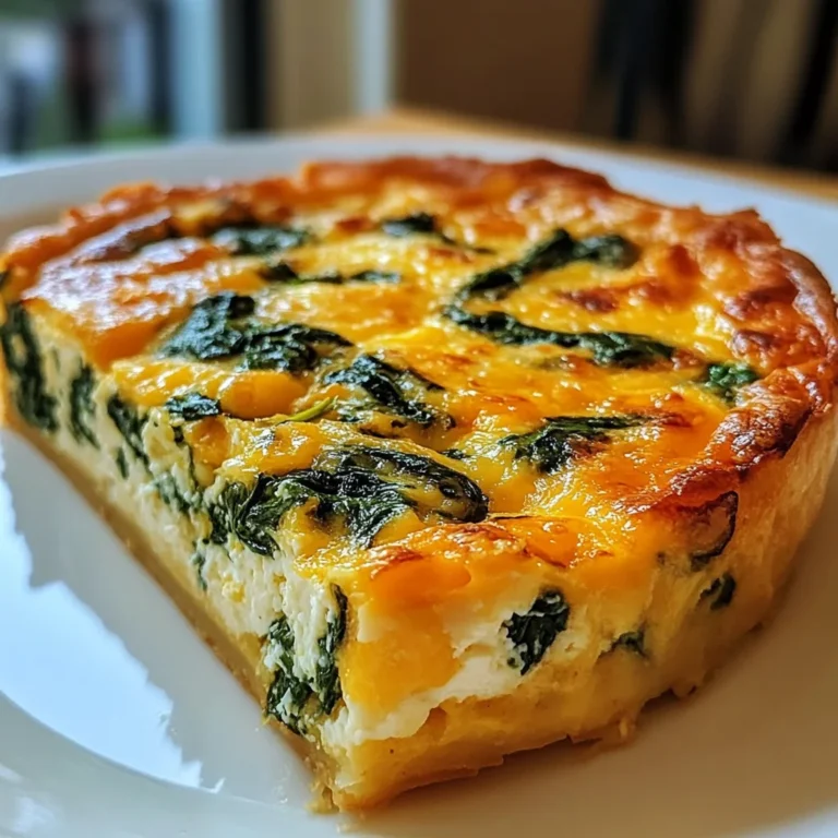 Cottage Cheese and Spinach Crustless Quiche