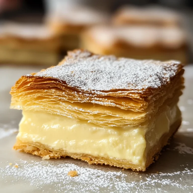 Creamy Vanilla Slice with Flaky Puff Pastry