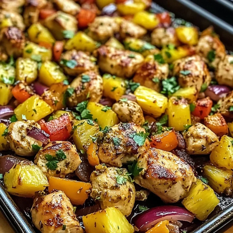 Hawaiian Chicken Sheet Pan Dinner