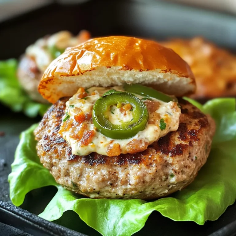 Jalapeño Popper Turkey Burgers