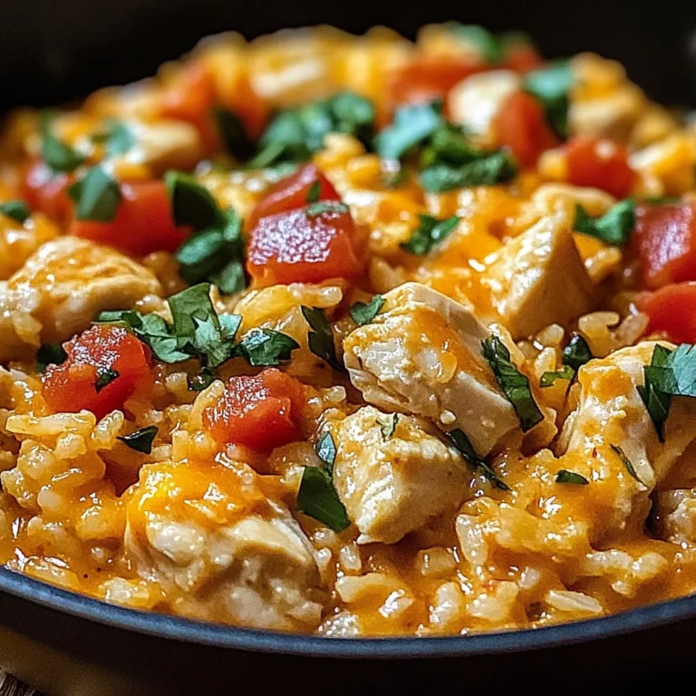 One Pot Queso Chicken and Rice : Easy Comfort Food