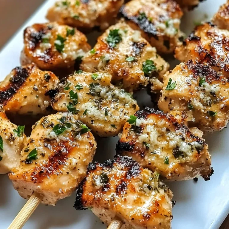 Ranch Garlic Parmesan Chicken Skewers