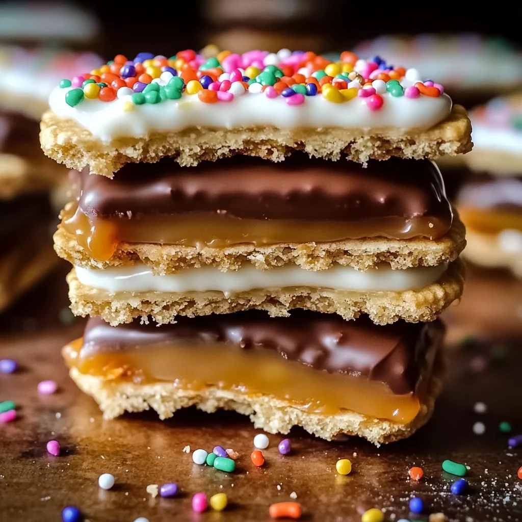 Ritz Cracker Caramel Chocolate Bites