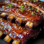 Charred Sticky Lamb Ribs Glazed with Harissa, Maple & Smoked Paprika