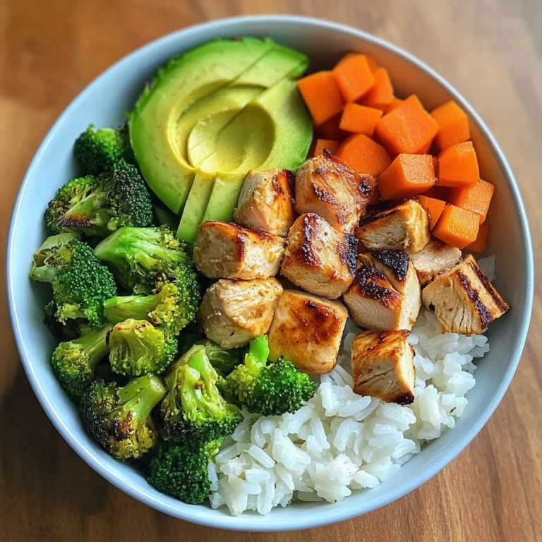 Chicken, Rice & Veggie Bowl with Avocado
