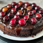 Chocolate Cherry Upside Down Cake