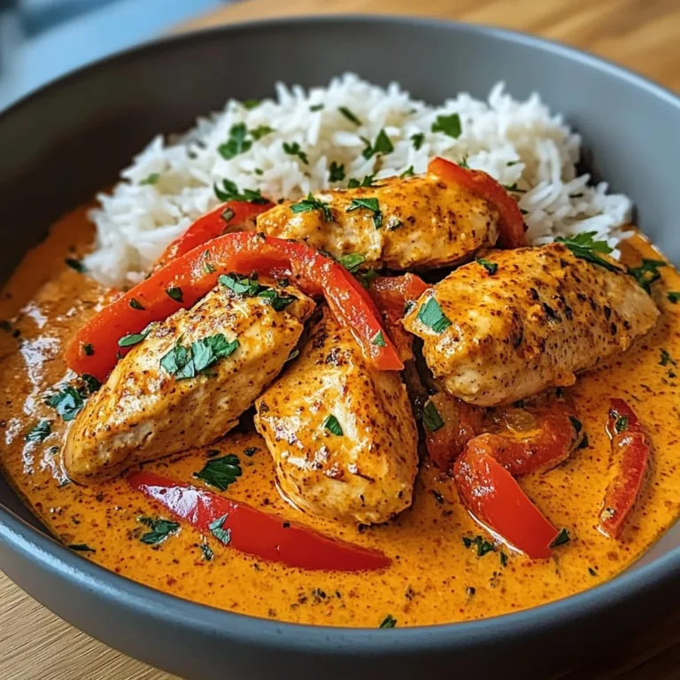 Creamy Paprika Chicken with Rice