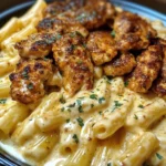 Creamy Rigatoni Alfredo with Cajun Chicken Strips