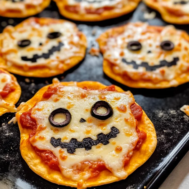 Easy Mini Halloween Pizzas