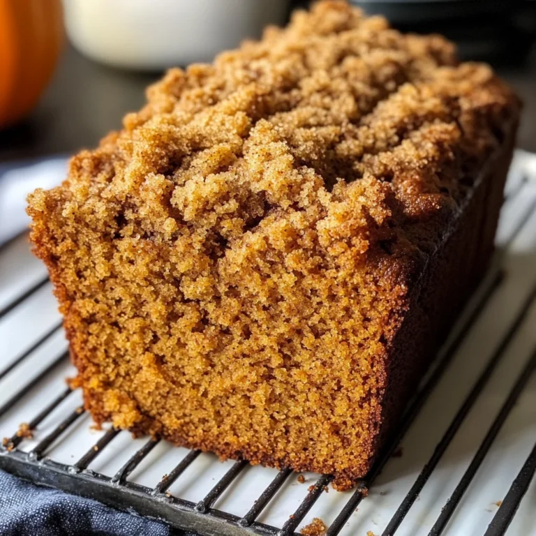 Easy Pumpkin Bread with Crumb Topping