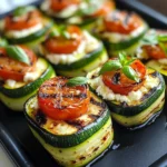 Grilled Zucchini Rollups with Lemon-Basil Ricotta & Slow Roasted Tomatoes