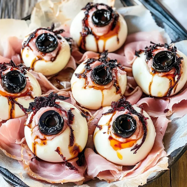 Halloween Antipasto Eyeballs Appetizer