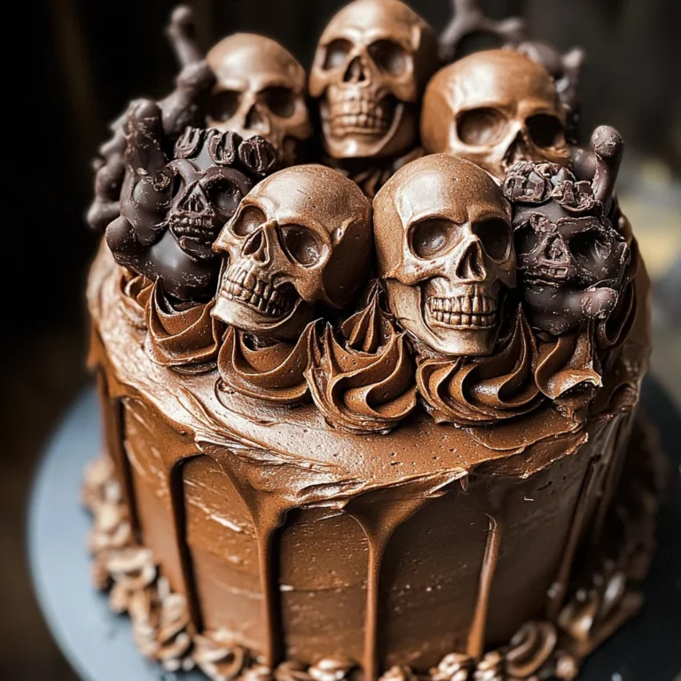 High Altitude Ginger Chocolate Skull Cake for Halloween