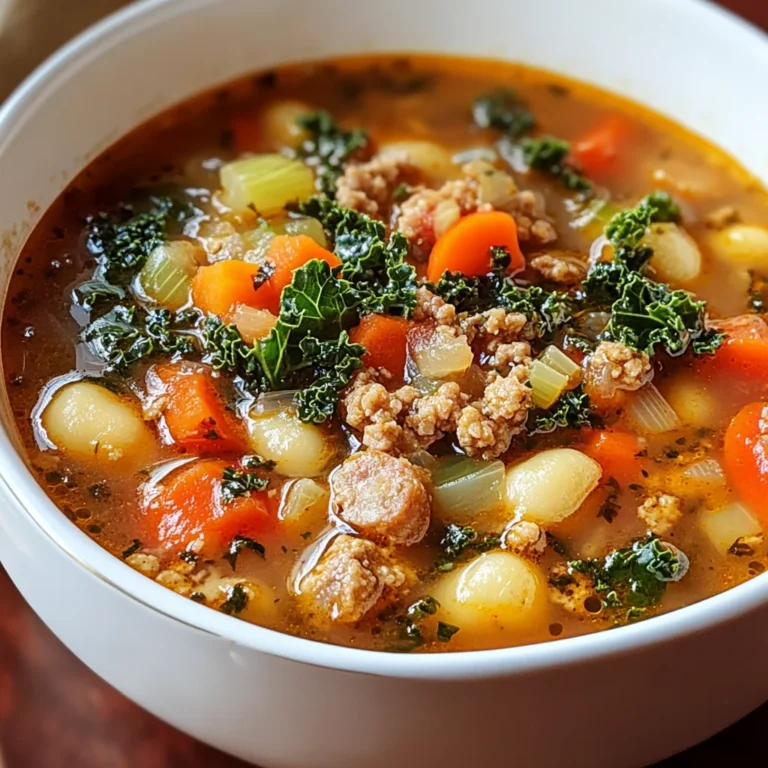 Italian Vegetable Soup with Spicy Sausage