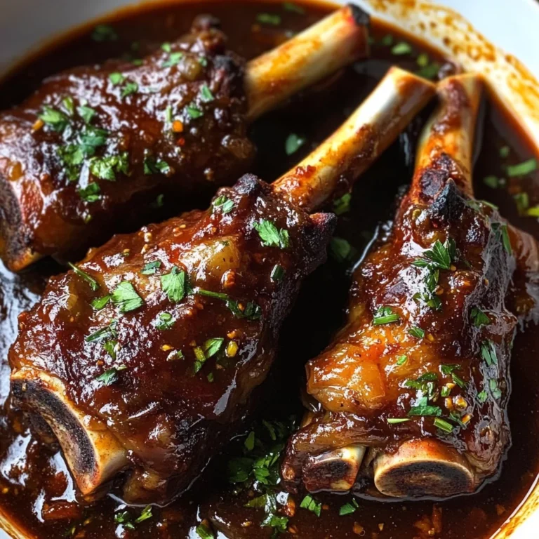 Luxurious Red Wine Lamb Shanks Recipe