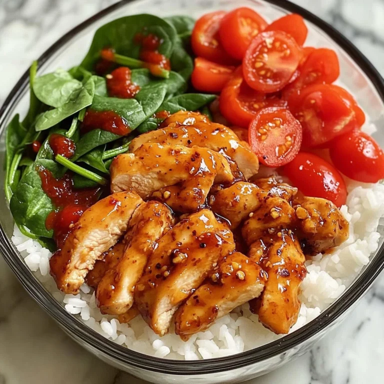 Spicy Honey Garlic Chicken Meal Prep Bowl