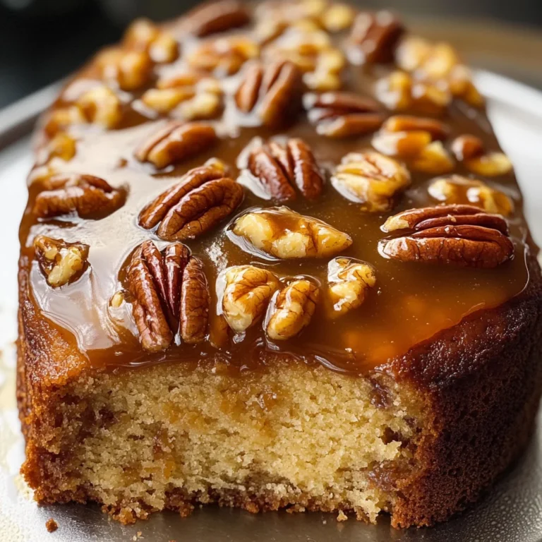 Upside-Down Caramel Pecan Cake