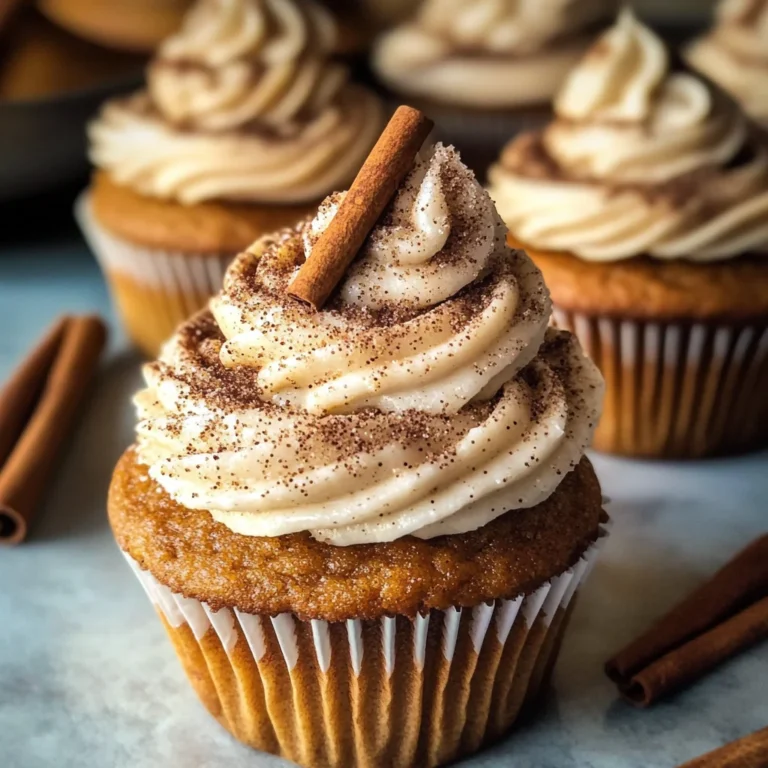 Vanilla Chai Pumpkin Latte Cupcakes with Cinnamon Brown Sugar Frosting