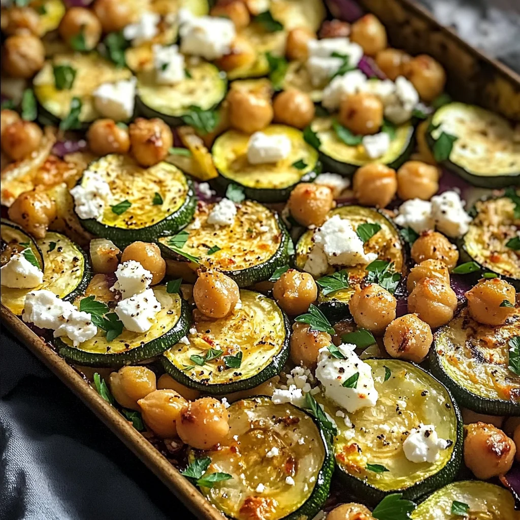 Zucchini & Chickpea Bake with Feta