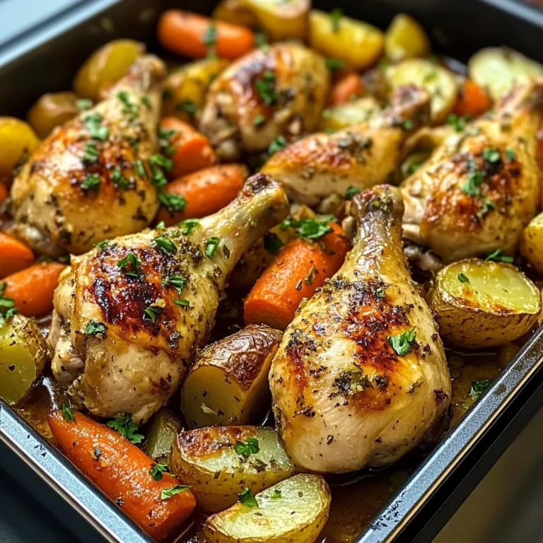 Baked Chicken Drumsticks with Roasted Veggies