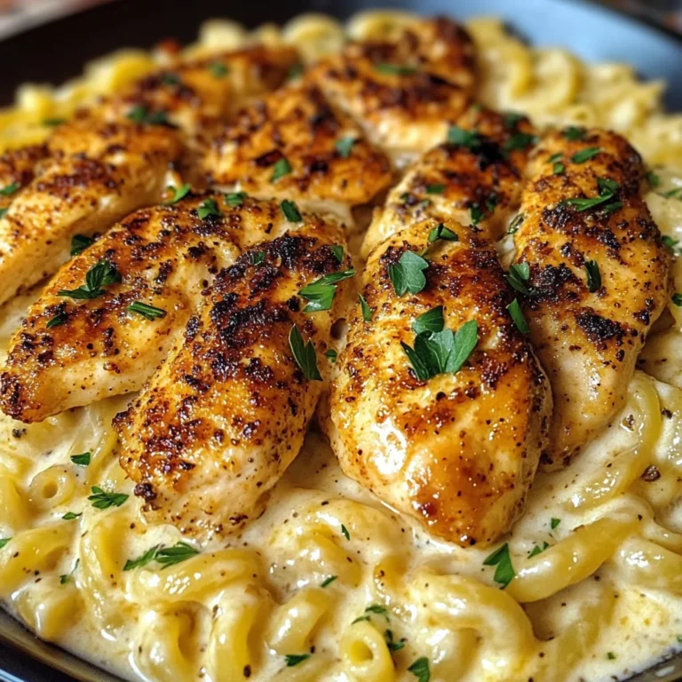 Cajun Garlic Chicken with Creamy Mozzarella Alfredo Twisted Pasta