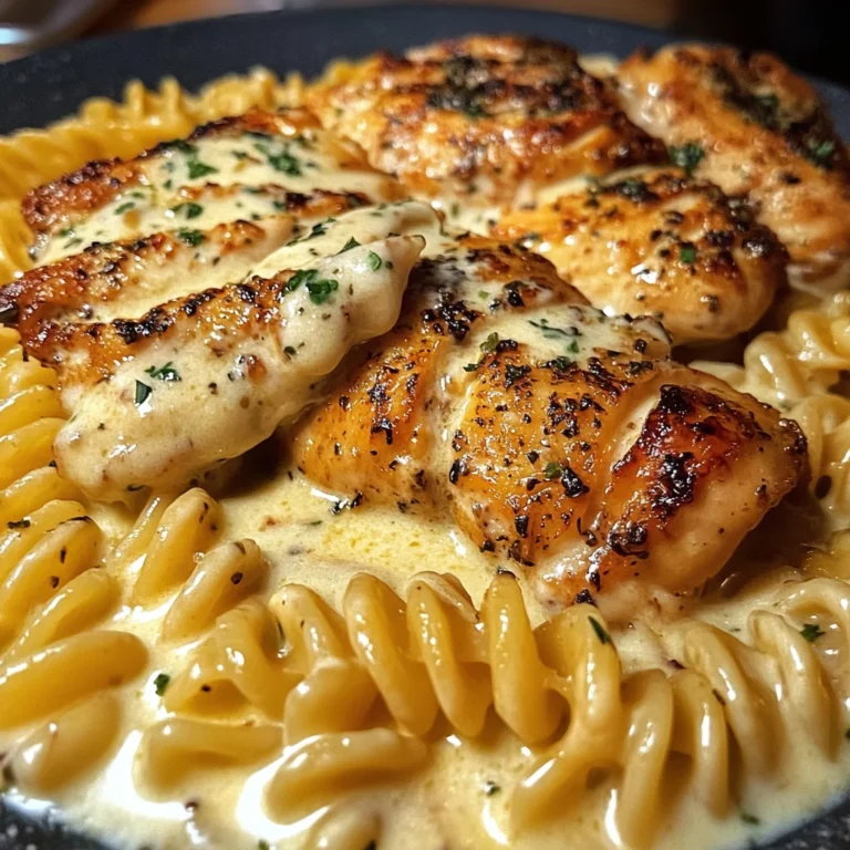 Cheesy Garlic Chicken with Twisted Pasta in Velveeta Cream Sauce