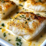Coconut Lemon Cream Baked Cod