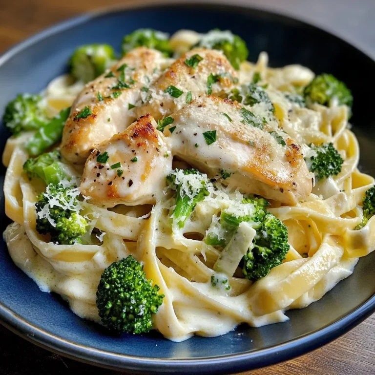 Creamy Chicken Alfredo with Broccoli & Fettuccine