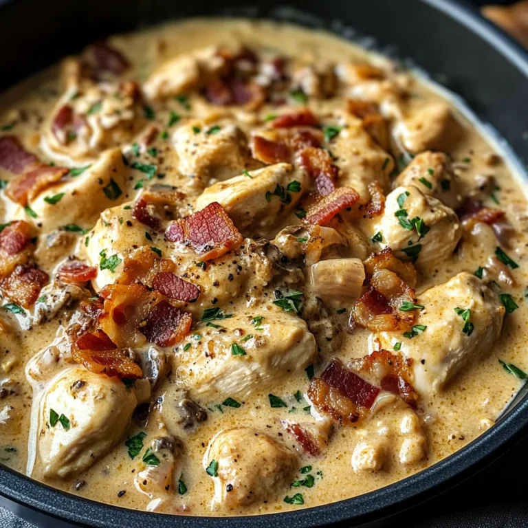 Creamy Chicken Bacon Stroganoff