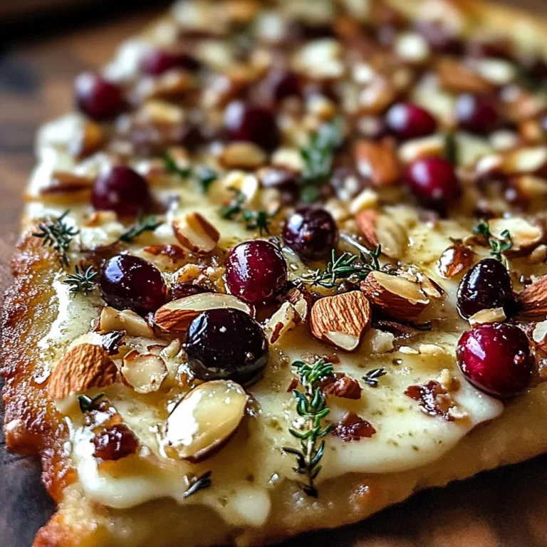 Crispy Flatbread with Brie, Cranberries & Toasted Almonds