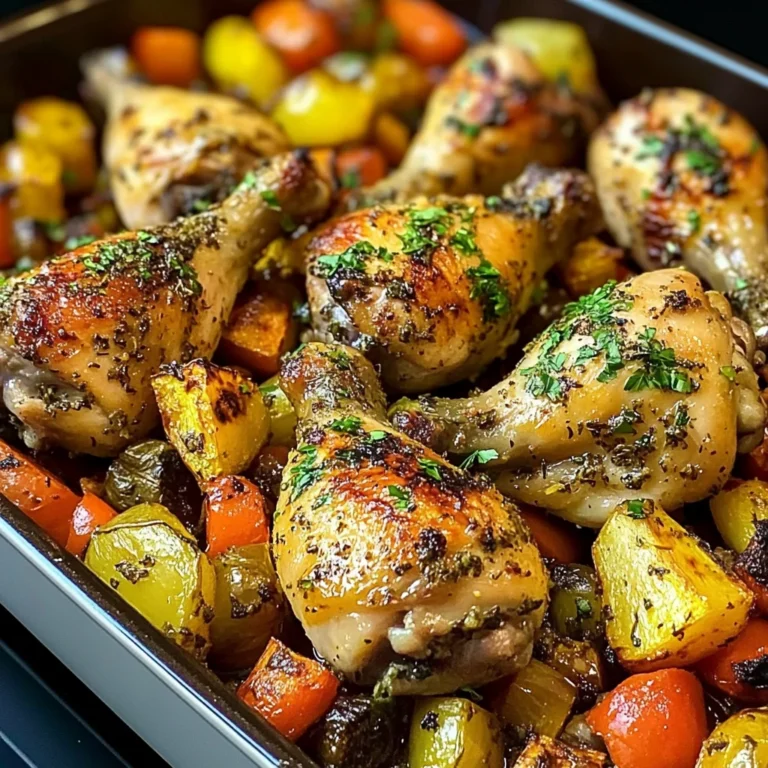 Garlic Herb Chicken Drumsticks with Veggies