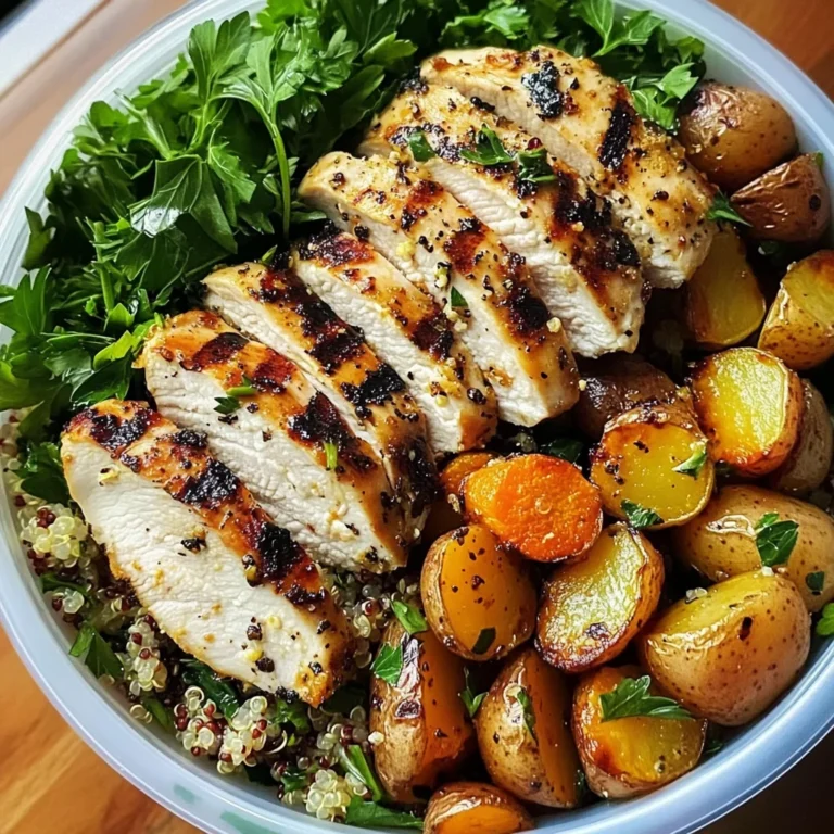 Grilled Chicken Power Bowl with Quinoa & Roasted Veggies