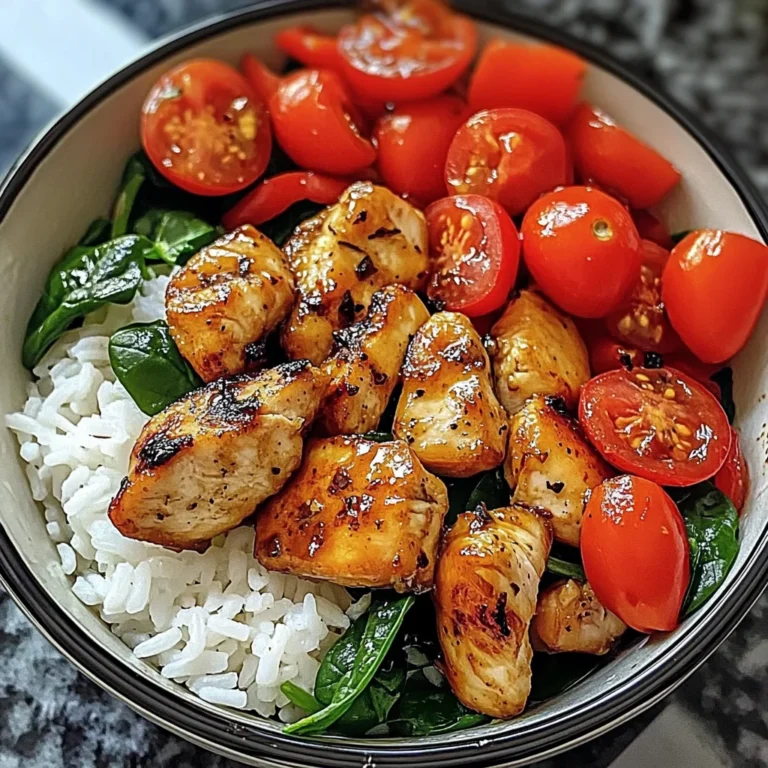 Honey Pepper Chicken Rice Bowl with Fresh Veggies