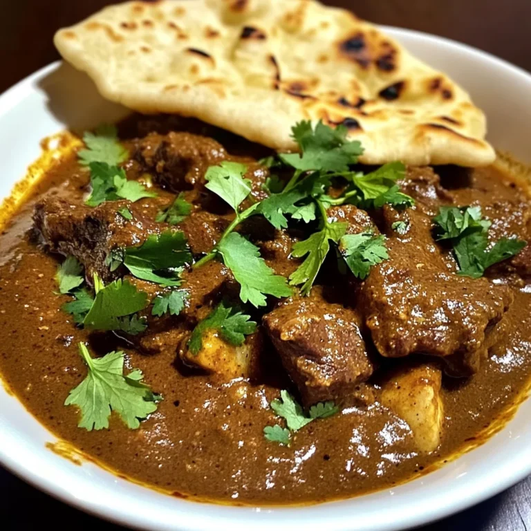 Indian-Style Beef Curry with Homemade Garlic Naan