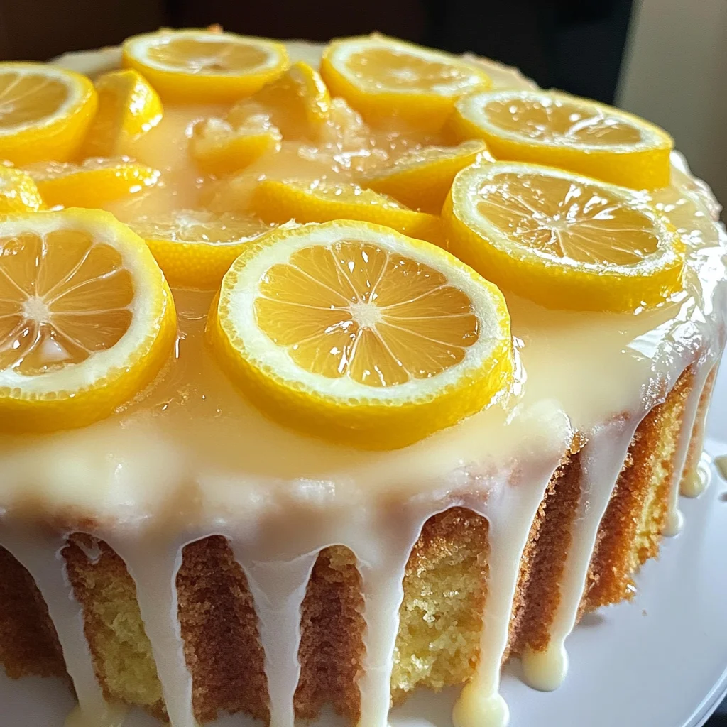 Lemon Cream Cheese Pound Cake with Candied Lemons