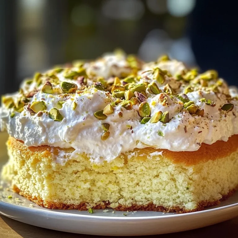 Lemon Pistachio Ricotta Cloud Cake