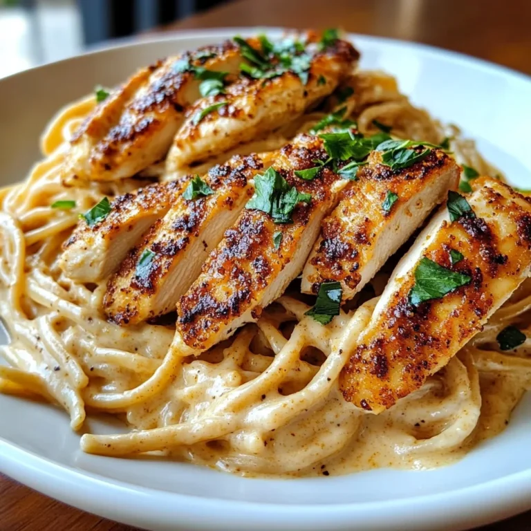 Savory Cajun Chicken over Creamy Parmesan Linguine