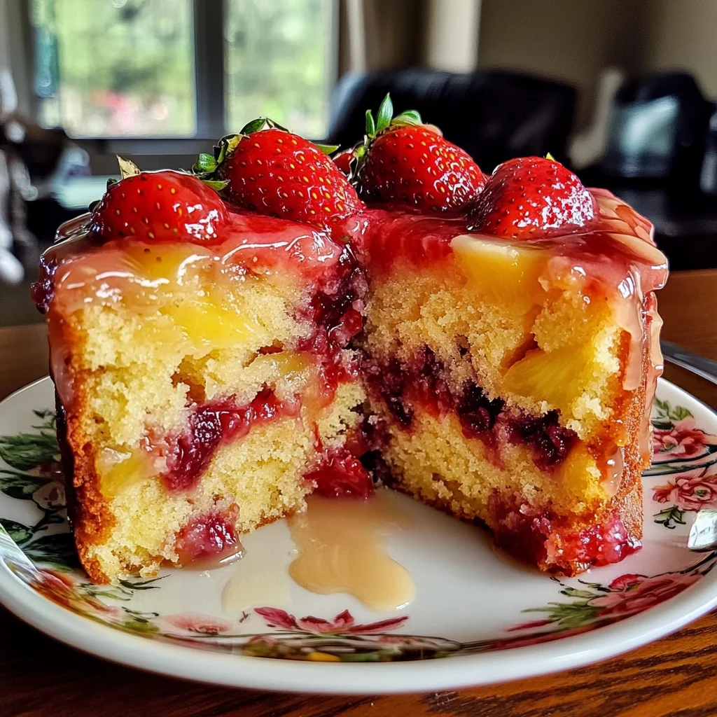 Strawberry Pineapple Pound Cake