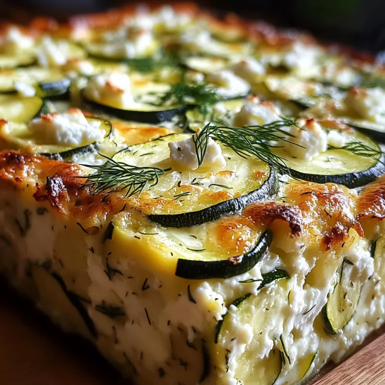 Zucchini Feta Cottage Cheese Bake